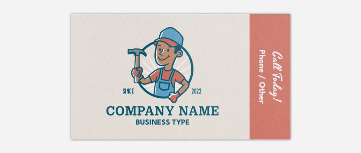 image of a vintage plumber business card